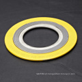 Venda imperdível! Metal Spiral Wound Gasket Ss304 com anel exterior CS Spray pintura cores Yellow ou Green Gasket